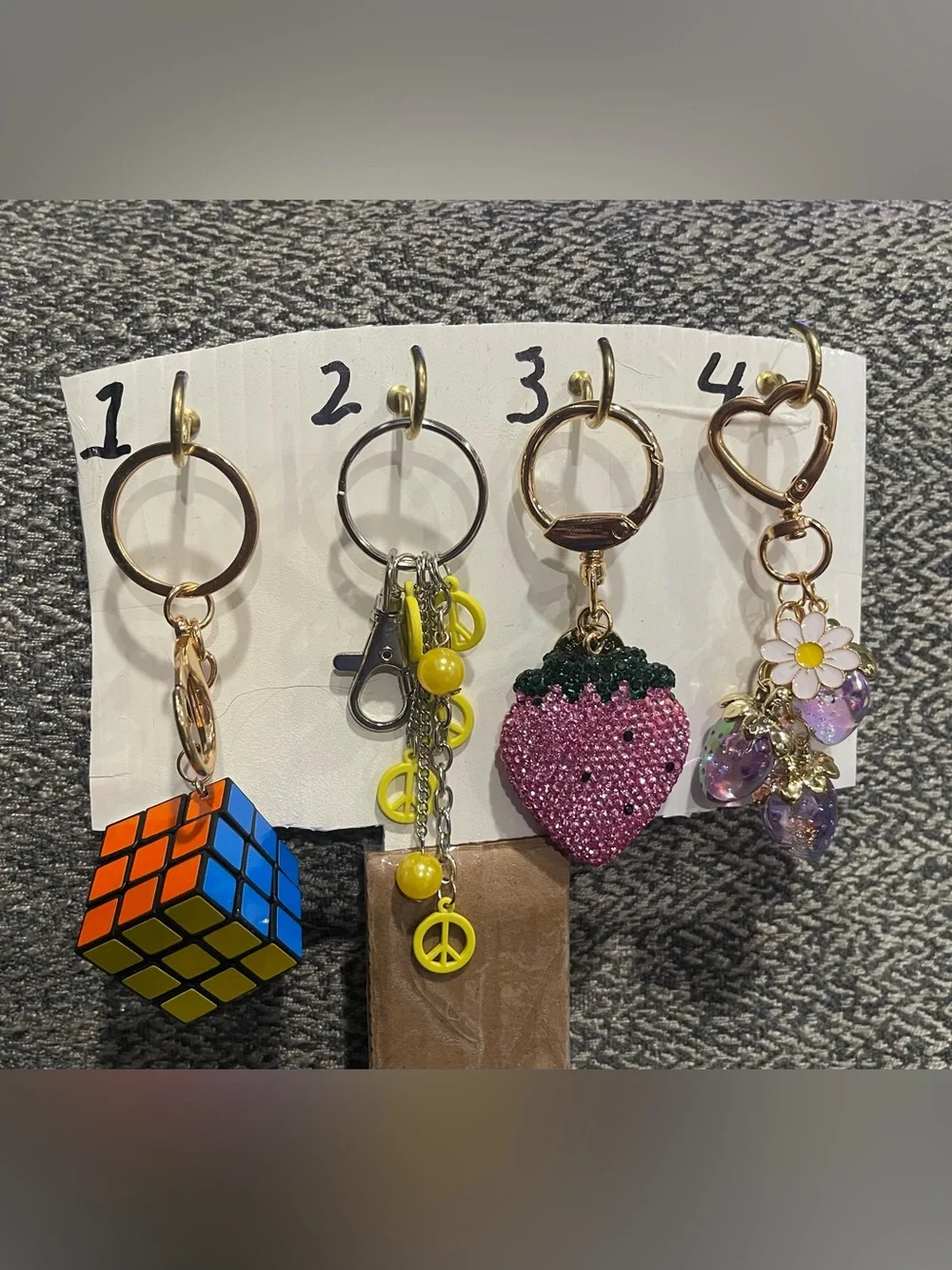 #2 Choice of 1 Bag/Key Charm with Gold or Silver Accents